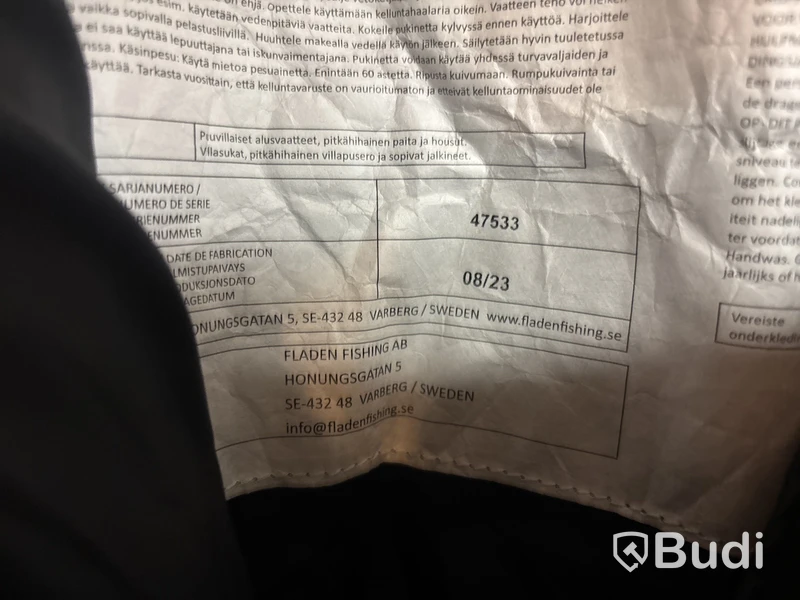 Flytoverall Fladen 845XB svart (L)
