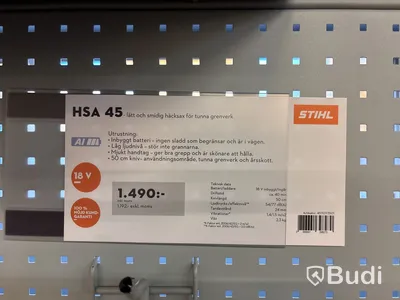 Batteridriven häcksax Stihl HSA 45