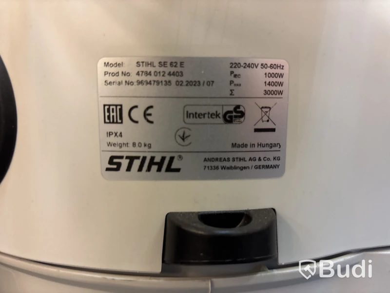 Dammsugare Stihl SE 62 E