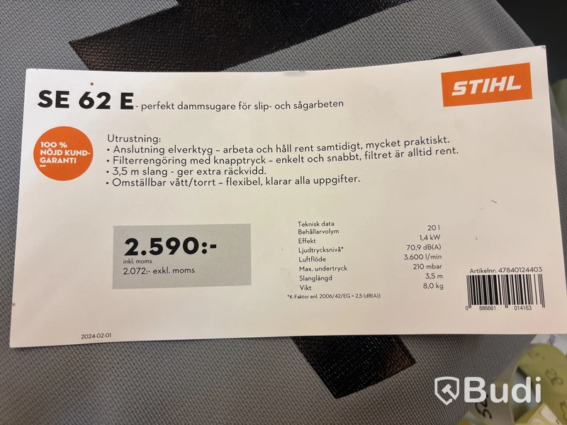 Dammsugare Stihl SE 62 E