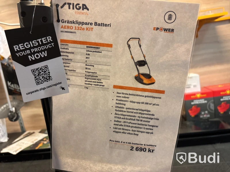 Batteridriven gräsklippare Stiga Aero