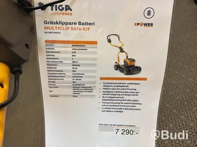 Batteridriven gräsklippare Stiga Multiclip 547e