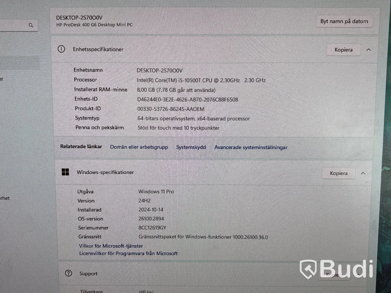 2 st kassasystem/datorer HP ProDesk 400 G6
