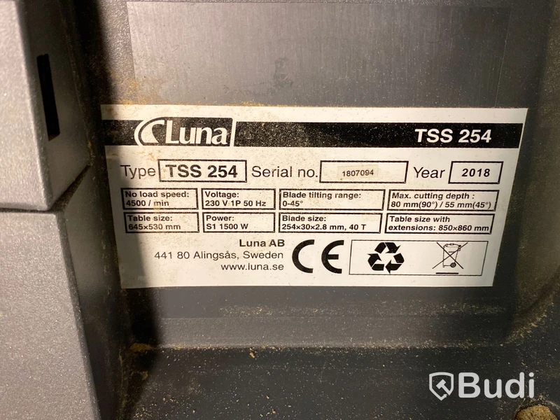 Bordssåg Luna TSS 254