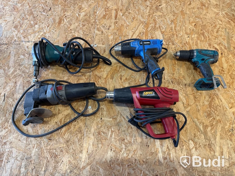 Plåtsaxar, värmepistoler & skruvdragare