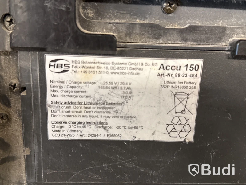 Batteridriven Bultsvets HBS Pegasar 500 Accu | 2021