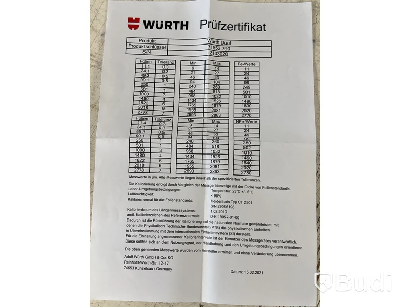 Lackskikt-/Mymätare Wurth