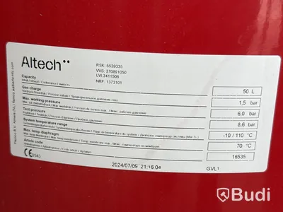 2 st expansionskärl Altech | 50 L
