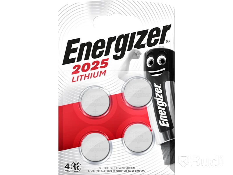 10 st. Batteri, 4-pack — Energizer, 3V, CR2025, Totalt ord. pris inkl. moms: ca 700 kr