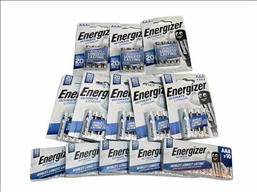(NY) Parti batterier — Energizer, Ultimate Lithium, AAA, Totalt ord. pris inkl. moms: ca 1500 kr