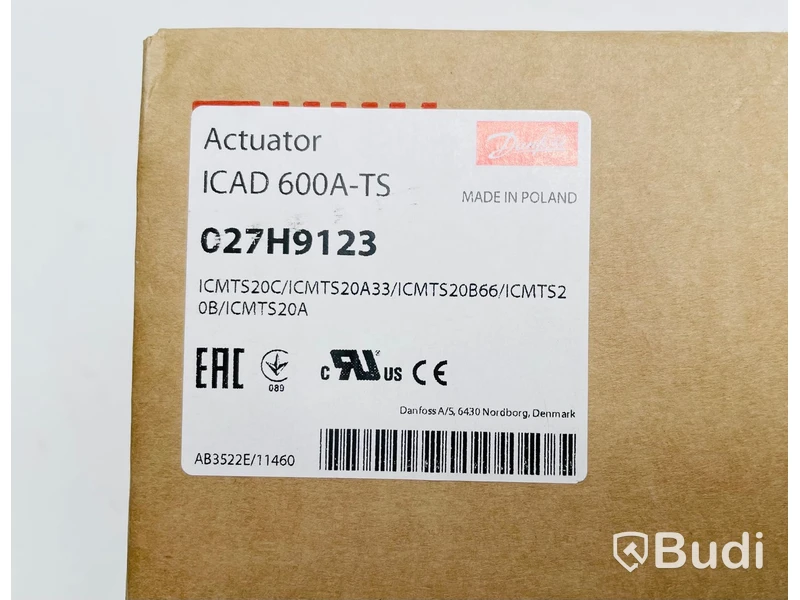 Ställdon utan kabel, ICAD 600A-TS, 027H9123 DANFOSS, Ord. pris inkl. moms: ca 20.000 kr