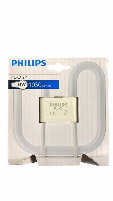 (NY) 10 st. Kompaktlysrör — Philips, PL-Q GR8 2P 827 16W 1050 lm, Totalt ord. pris inkl. moms: ca 1690 kr