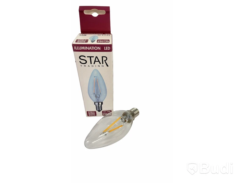 10 st. Philips CLASSIC LED candle E14 SES, 2.7W/220-240V 12mA. 12 st. Star LED,