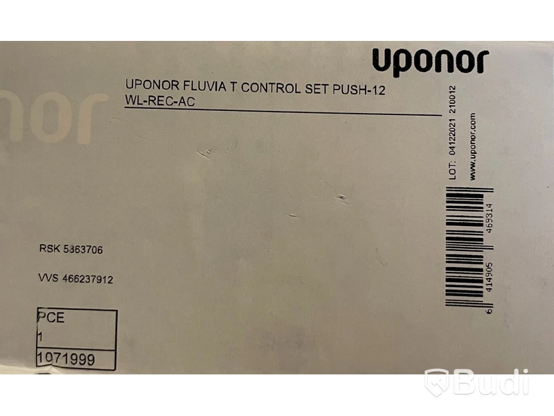 Trådlöst Reglerset för golvvärme, Uponor - Fluvia Push 12 , Ord. pris inkl. moms: ca 2500 kr