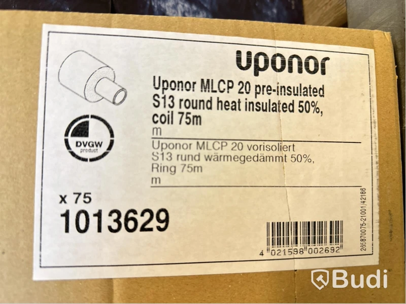 Isolerat rör— Uponor MLCP 20, S13 75m, Ord. pris inkl. moms: ca 4000 kr