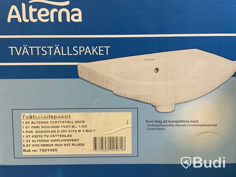 1 st. tvättställspaket, Alterna, Ord. pris inkl. moms: ca 2500 kr