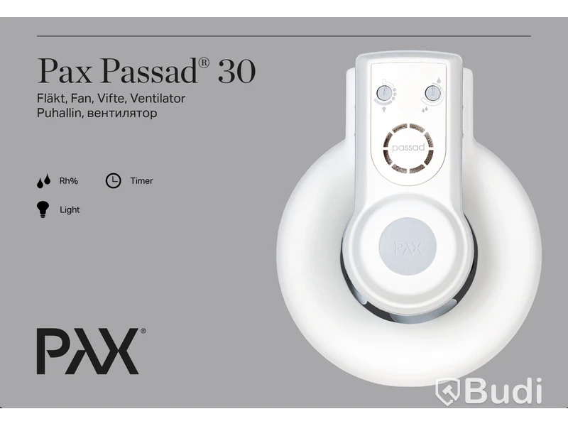 (Ny) Pax Passad 30, Fläkt med fuktstyrning , Ord. pris inkl. moms: ca 1500 kr