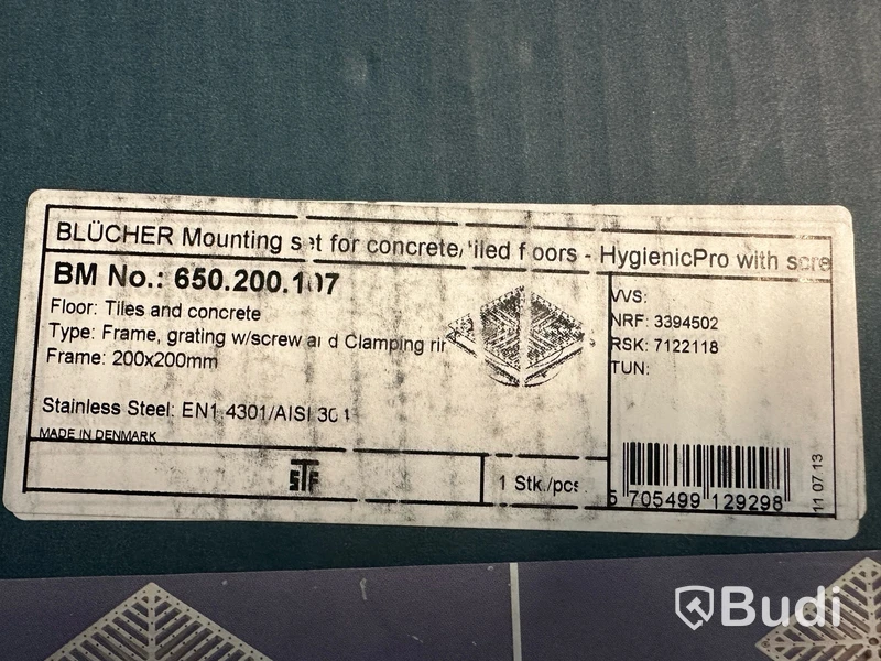 Golvbrunn, Blücher Montageset Square hygienic-pro, Ord. pris inkl. moms: ca 3000 kr