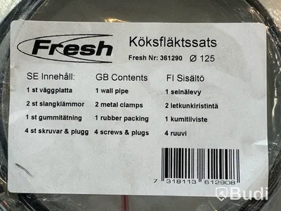 Parti med 3 st. Köksfläktsatser Fresh 125mm 361290, Totalt ord. pris inkl. moms: ca 675 kr