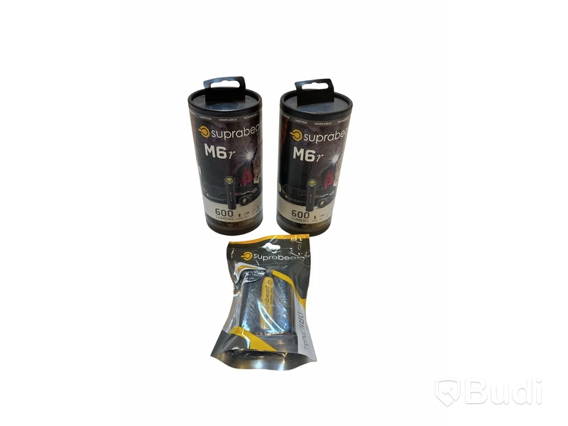 2st Multilampa Suprabeam M6r + 1 extra batteri till Suprabeam M6r. Ord. pris inkl. moms: ca 2460 kr