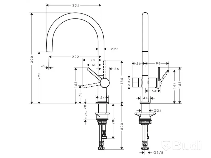 Köksblandare Hansgrohe, Talis M54 Mattsvart, Ord. pris inkl. moms: ca 3100 kr