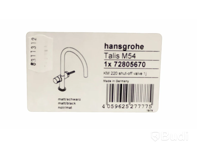 Köksblandare Hansgrohe, Talis M54 Mattsvart, Ord. pris inkl. moms: ca 3100 kr