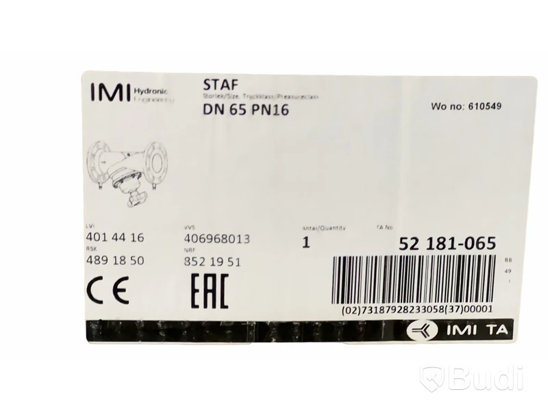 Stringventil Sta-F Dn65  PN16,
