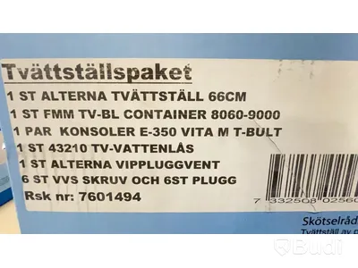 5 st. Alterna Tvättställspaket. Totalt ord. pris inkl. moms: ca 4500 kr