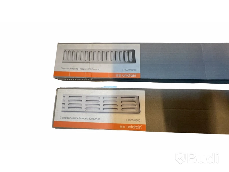 Avloppsgaller Unidrain, 2 sorter. Ord. pris inkl. moms: ca 1000 kr