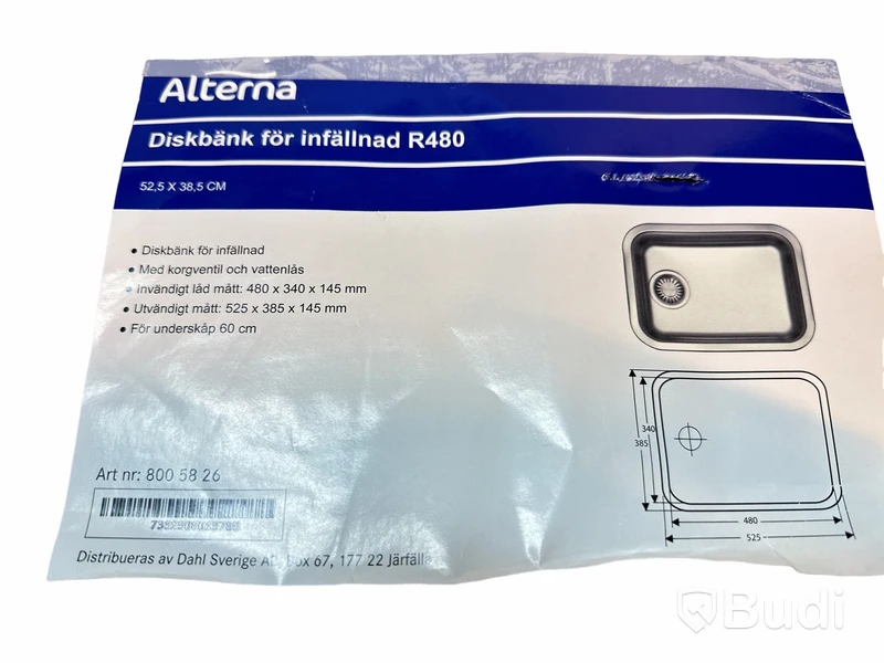 Diskbänk för infällnad R480, Ord. pris inkl. moms: ca 1300kr