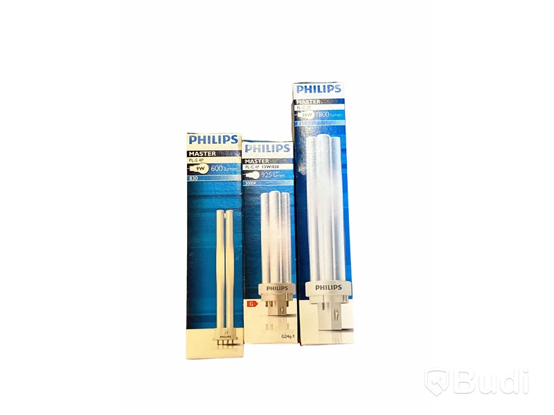 Parti med Philips kompakt lysrör, diverse modeller. Totalt ord. pris inkl. moms: ca 20.000 kr