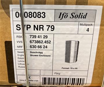 (NY) Duschvägg, Ifö Solid SVP NR 79, Ord. pris inkl. moms: ca 8000 kr
