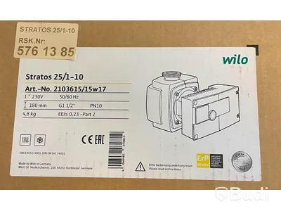 Cirkulationspump Wilo Stratos 25/1-10, Ord. pris inkl. moms: ca 11.290 kr