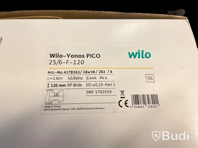 Cirkulationspump Wilo Yonos Pico, 25/6-F-120, Ord. pris inkl. moms: ca 4800 kr