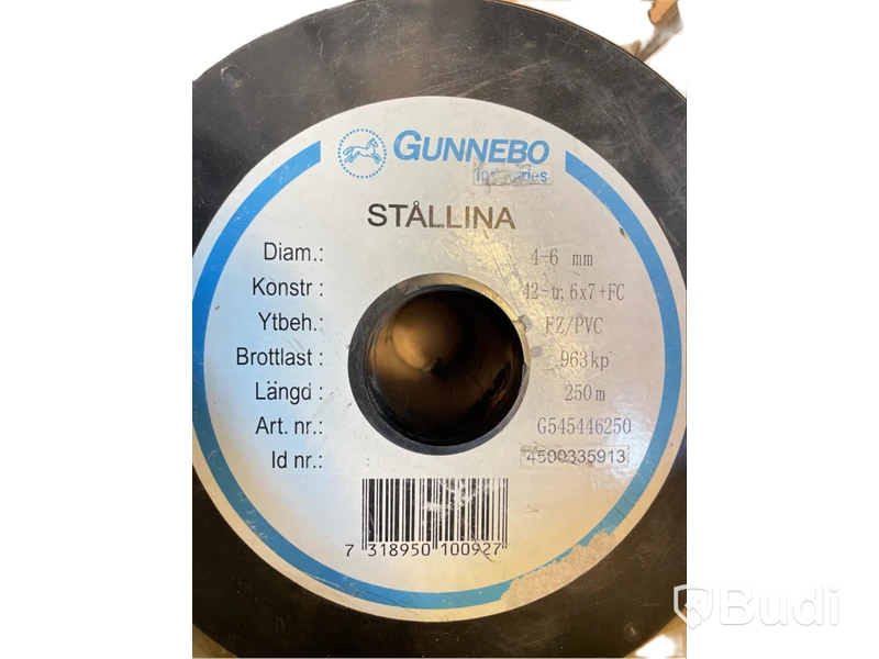 Stållina Gunnebo PVC-belagd, 250 m, Ord. pris inkl. moms: ca 8750 kr
