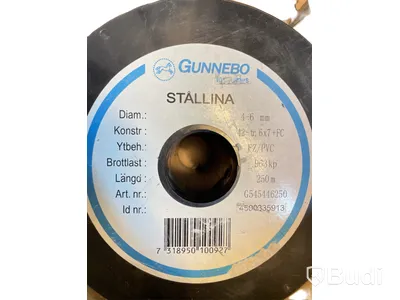 Stållina Gunnebo PVC-belagd, 250 m, Ord. pris inkl. moms: ca 8750 kr