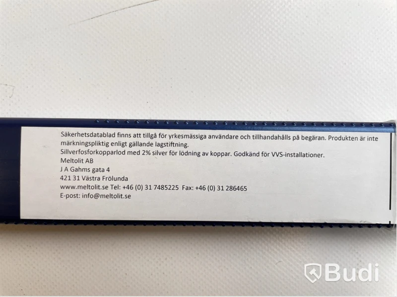 Silverfosforkopparlod, Meltolit 5P 2,0x2,0mm, Ord. pris inkl. moms: ca 1500 kr