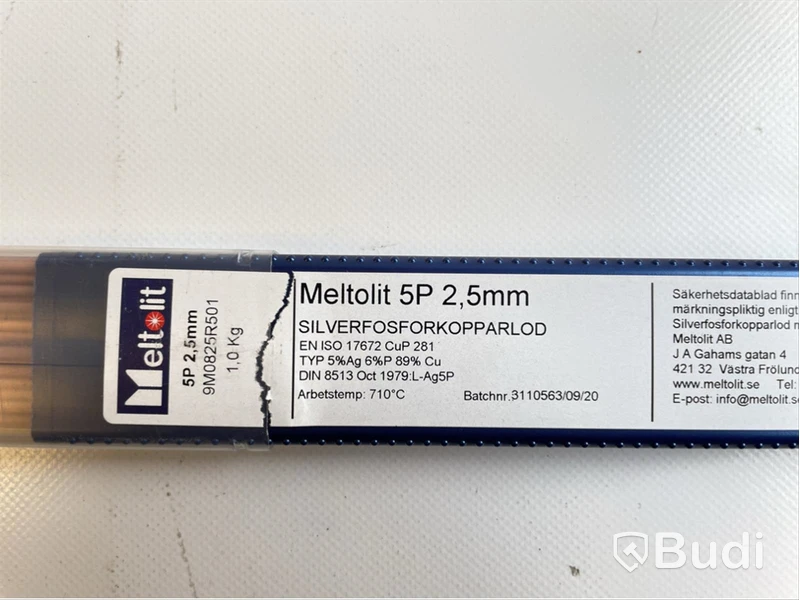 Silverfosforkopparlod, Meltolit 5P 2,5mm, Ord. pris inkl. moms: ca 1500 kr