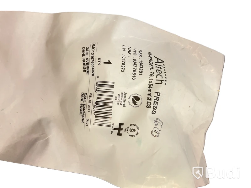 2 st. T-rör 76,1X54 3 muff förminskad elförzinkad M-Profil Altech,