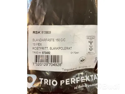20 st. Blandarfäste Trio Perfekta, 150 C/C G20 X 15X2,5 PEX, Totalt ord. pris inkl. moms: ca 9000 kr