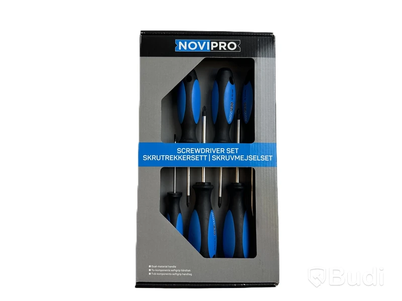 3 st. Skruvmejselset Novipro 5 delar samt 3 st spårskurvmejslar, Totalt ord. pris inkl. moms: ca 1100 kr