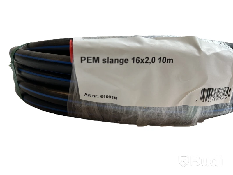 5 st. Pem slang 16x2 10m, Totalt ord. pris inkl. moms: ca 1000 kr