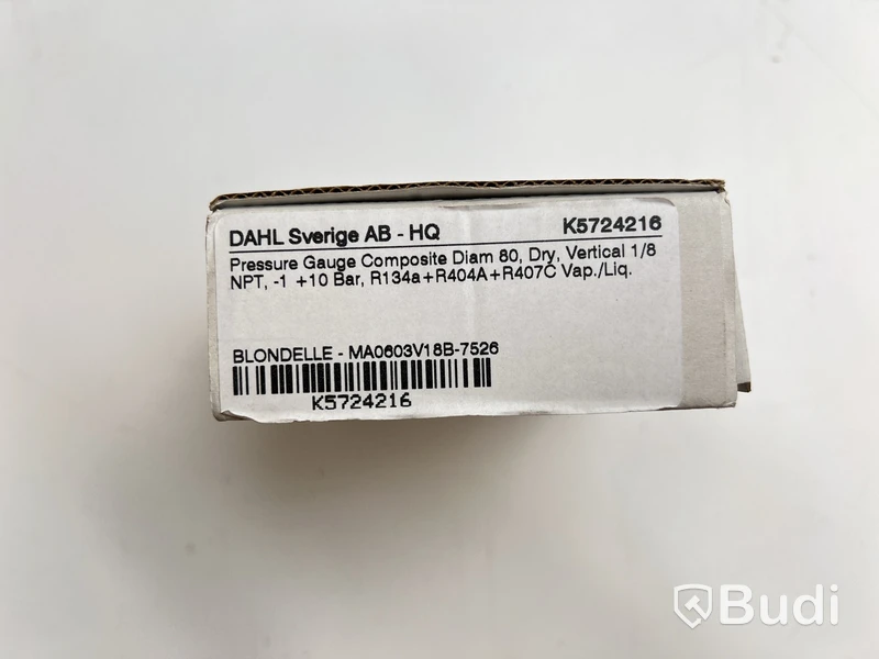 2 st. Manometer Pressure Gauge composite diam 80 dry, Blondelle, Totalt ord. pris inkl. moms: ca 1000 kr