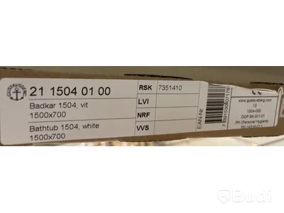 Badkar 1504 Gustavsberg vit, Ord. pris inkl. moms: ca 4300 kr