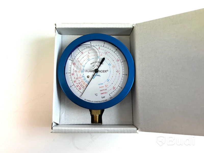 2 st. Manometer, Pressure Gauge composite diam 80, oljefylld, Blondelle.