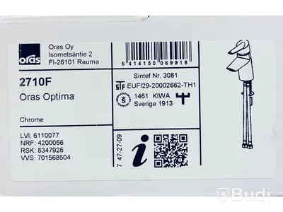 Tvättställsblandare Oras Optima 2710F krom/svart, Ord. pris inkl. moms: ca 1600 kr