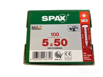 Parti med träskruv Spax, 5x50 mm TKT, FZB ETA-12/0114