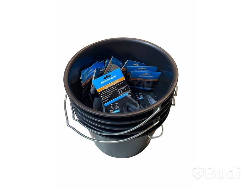 5st NYA Hinkar 20L TEBO, 10st NYA arbetshandskar stl XL NOVI PRO, ord pris ca: 1000kr