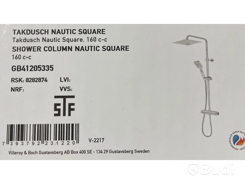 1st NY TAKDUSCHSET GUSTAVSBERG SKANDIC SQUARE CC160, nypris ca. 3000kr