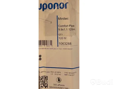 3st NYA Golvvärmerör Uponor Radi Pipe RIR black 25x2,3 34/28 25m + 1st NY Golvvärmerör Uponor Comfort Pipe Minitec 9,9x1,1 120m, totalt ord pris ink moms ca: 5000 kr.